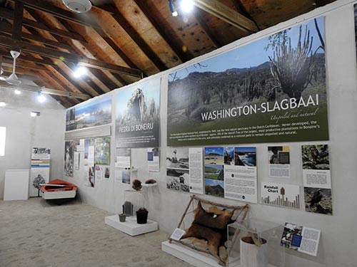 The museum exhibit at Mangazina di Rei introduces the history of Bonaire's northern section. The museum exhibit at Mangazina di Rei introduces the history of Bonaire's northern section.