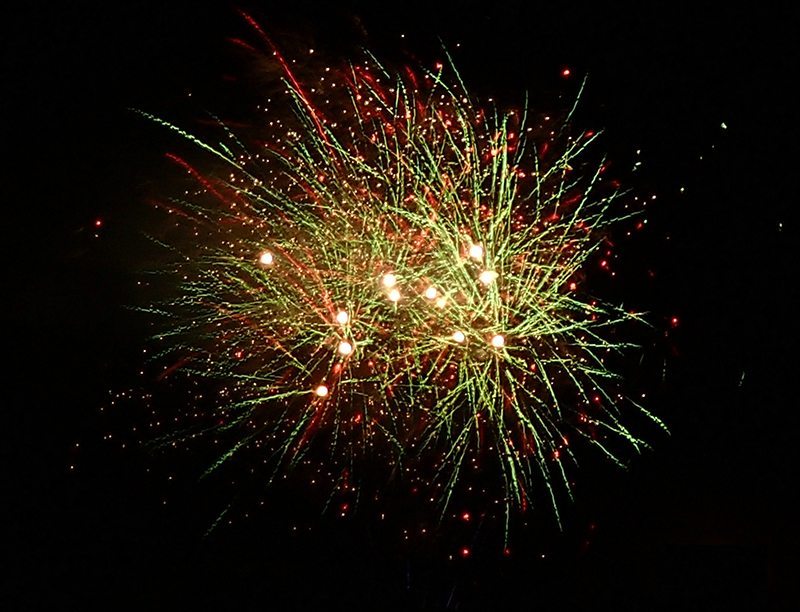 Fireworks over Bonaire on New Year's Eve!